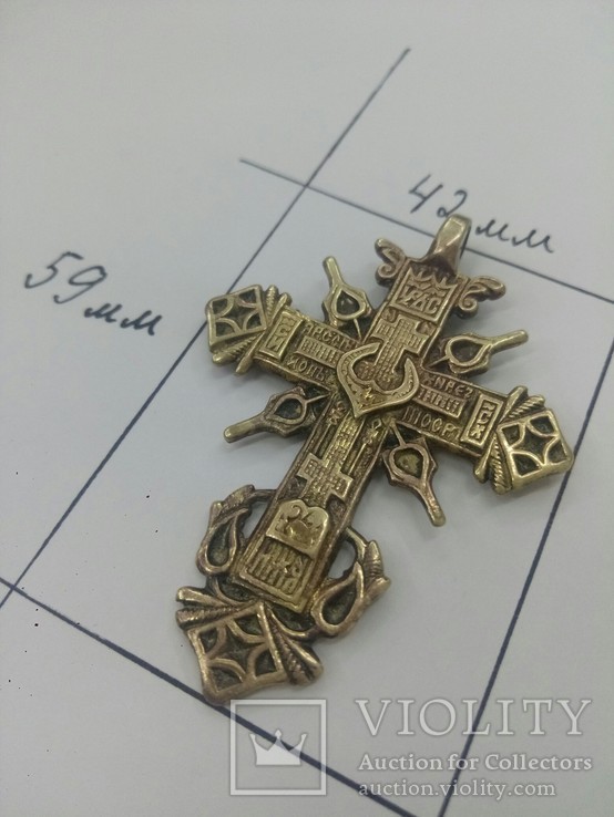 Крест, 8-й тип крестов по Винокуровой, 17-18вв. (копия), фото №2