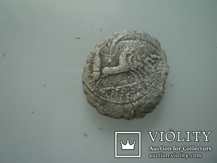  Денарий монетария Q. Antoninus Balbus , 83-82 гг. до н. э.(двойной удар), фото №8