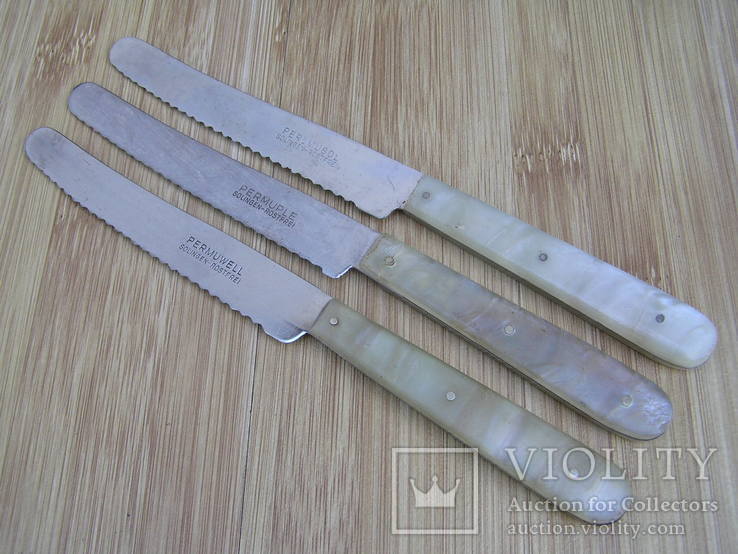 Три ножа Perlmusol, Permuple, Permuwell (Solingen-Rostfrei)