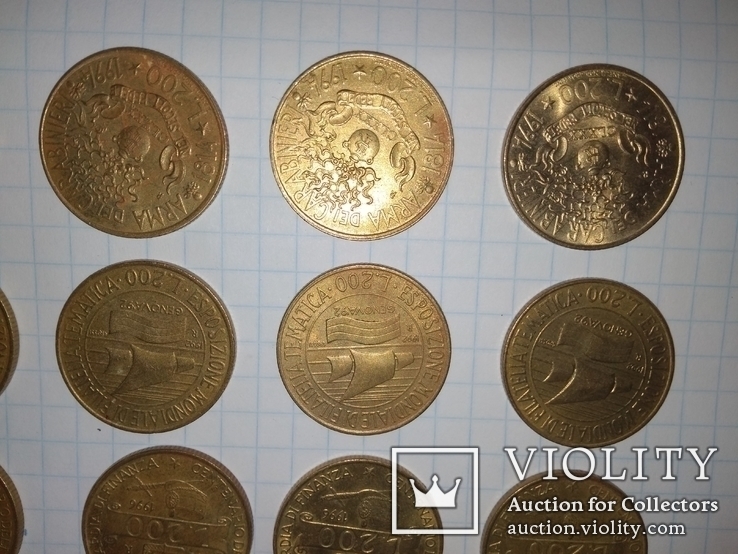 Лот юбилейных монет Италии (20шт.), фото №5