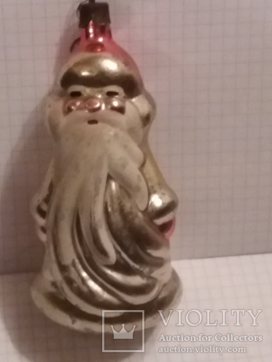 Дед Мороз из стекла, 12 см. СССР, фото №2