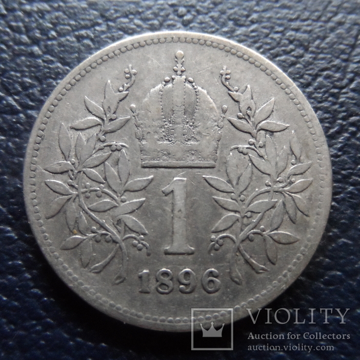 Крона  1896  Австро-Венгрия серебро   (,F.1.8)~, фото №2