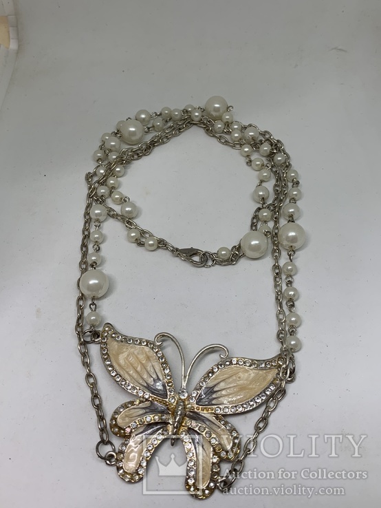 Винтажное Ожерелье с подвеской в виде бабочки с англии, фото №2