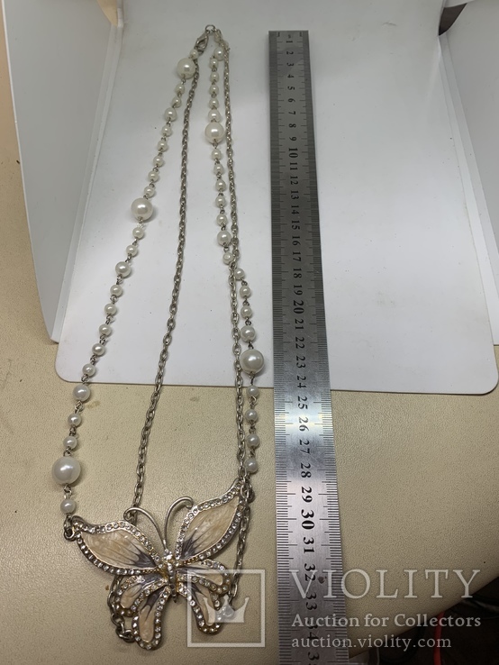 Винтажное Ожерелье с подвеской в виде бабочки с англии, фото №6