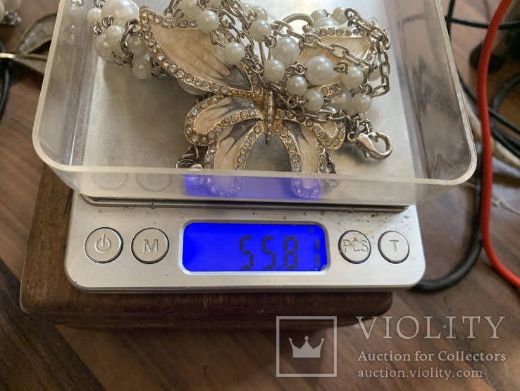 Винтажное Ожерелье с подвеской в виде бабочки с англии, фото №7