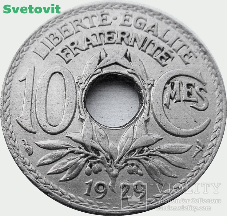 52.Франция 10 сантимов, 1929 год, фото №2