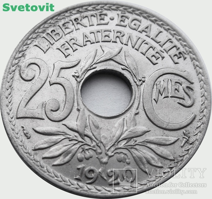 52.Франция 20 сантимов, 1920 год, фото №2