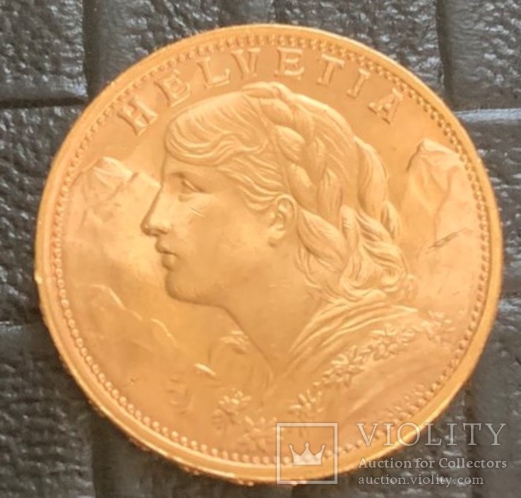 20 франків Швейцарія 1949 рік
