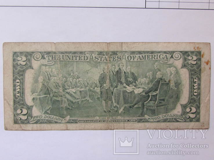 США 2 доллара 1993 г., фото №3
