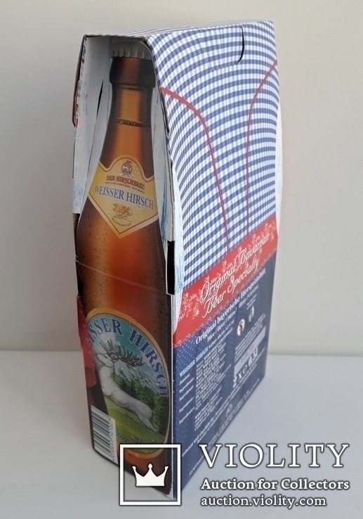 Комплект оригинальной упаковки  из-под баварского  пива "Der Hirschbrau". Германия, фото №5