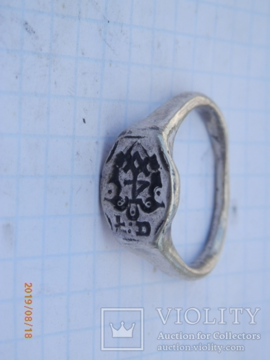 Перстень именной с гербом Гмерк серебро копия, фото №2