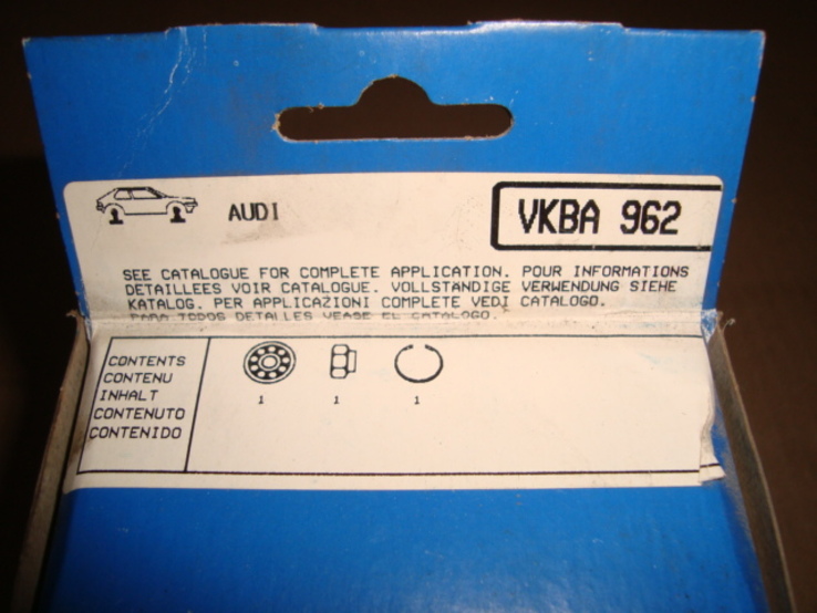 SKF VKBA 962 Комплект подшипника ступицы колеса AUDI., фото №3