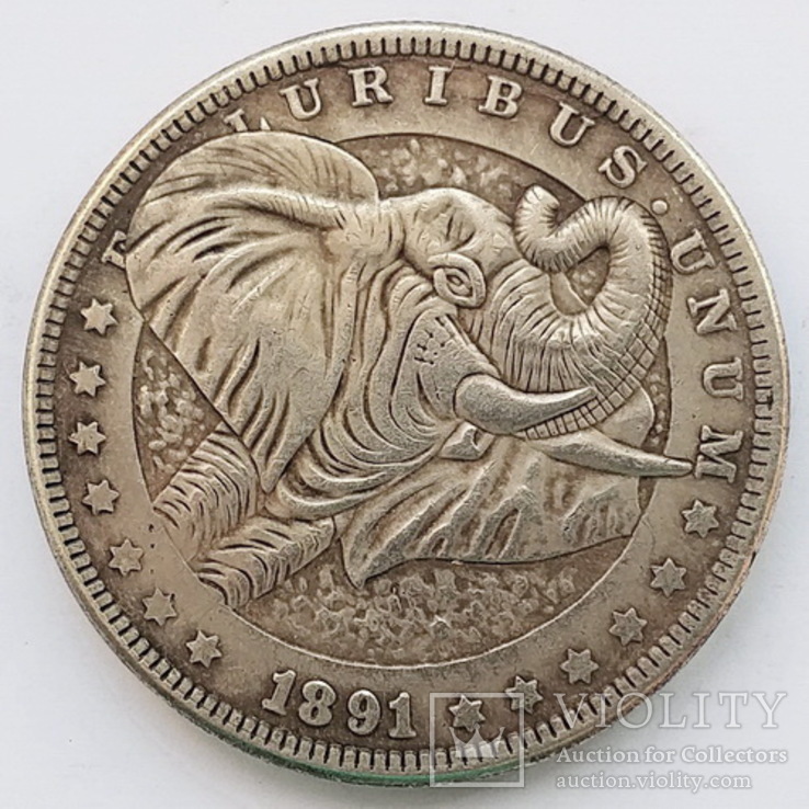США. Доллар 1891. Слон (Копия)