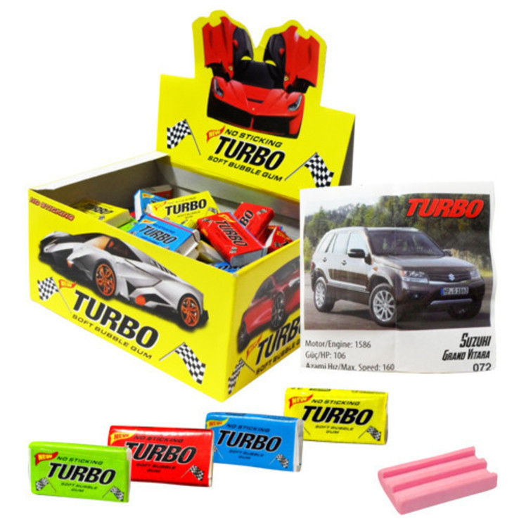 Жвачка Турбо (Turbo) уп 100шт.