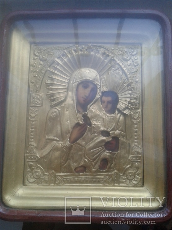 Икона " Божья мать с спасителем"
