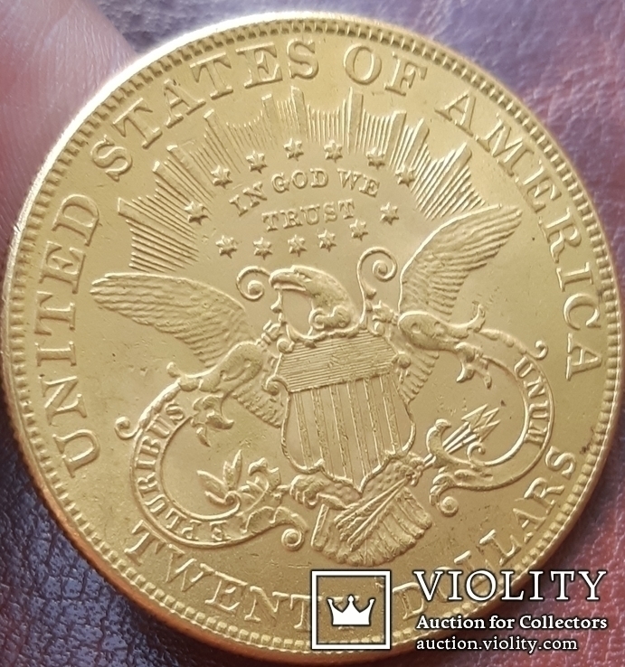 Золото 20 долларов 1901 г. США, фото №9