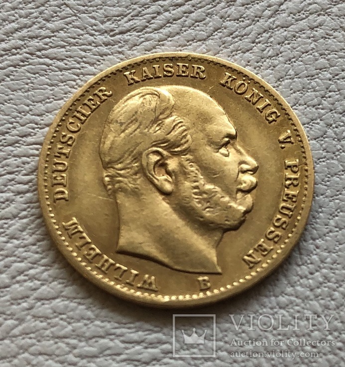 10 марок 1872 года Германия Пруссия золото 3,98 грамм 900’
