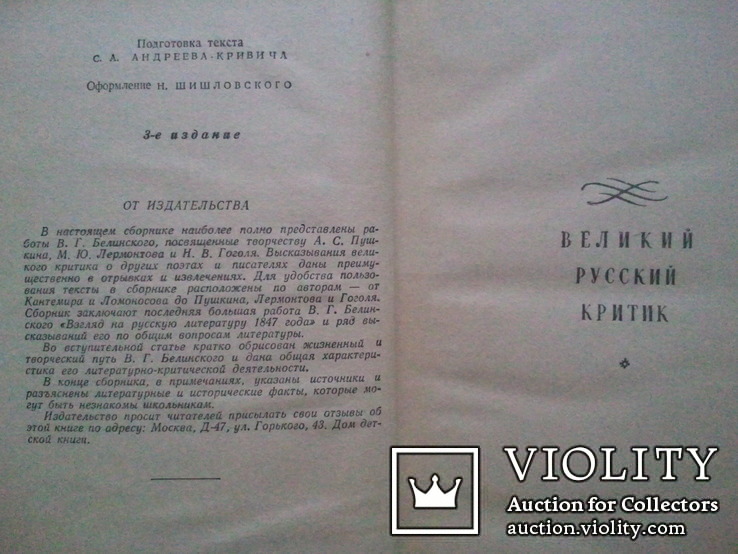 Белинский о классиках русской литературы. 1958 г., фото №4