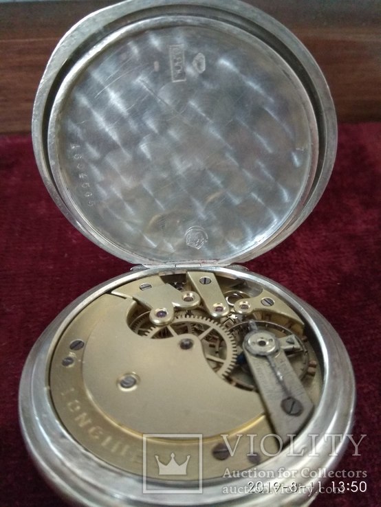 Серебряные часы Longines, фото №5