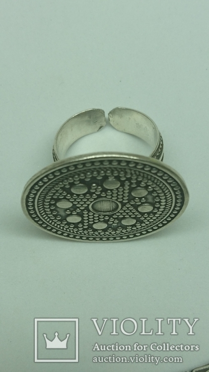 Набор серебрянный колье и кольцо Египет., фото №5