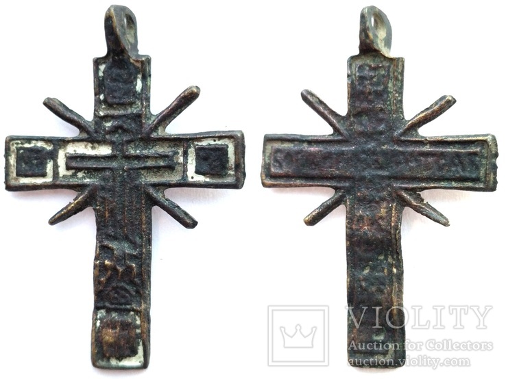 Крест нательный с эмалями 18-19 век (10_50), фото №2
