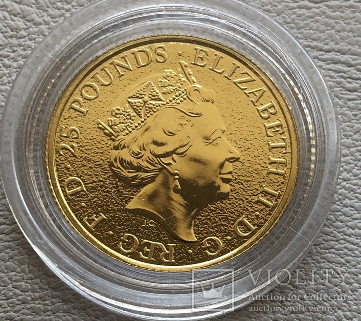 25 фунтов 2017 год Англия «Грифон» золото 7,78 грамм 999,9’, фото №3