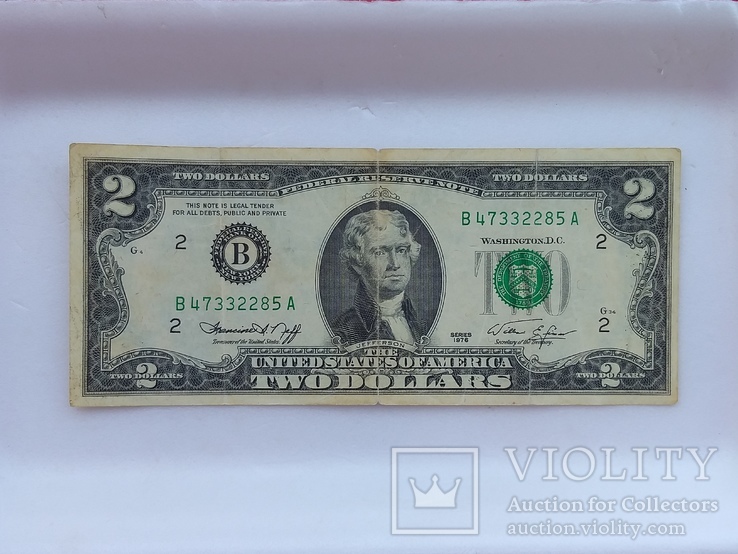 2 доллара 1976 года.