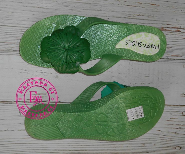 Пляжные вьетнамки, шлепанцы зеленые 37 размер, numer zdjęcia 9