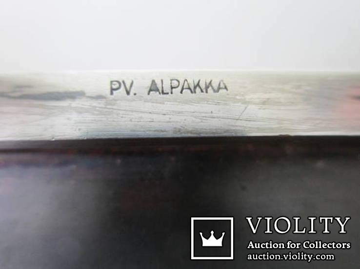 Коробка для сигар. P. V. Alpakka. клеймо до 1940 г. вес -275 гр. клейма., фото №5