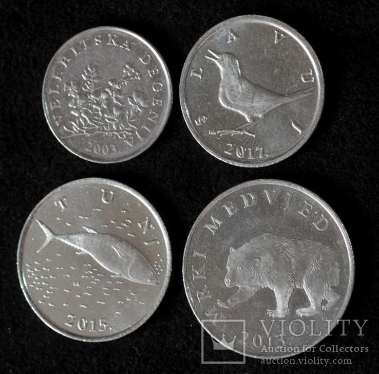Набор монет Хорватии 50 липа, 1,2,5 куна (4 шт), фото №5