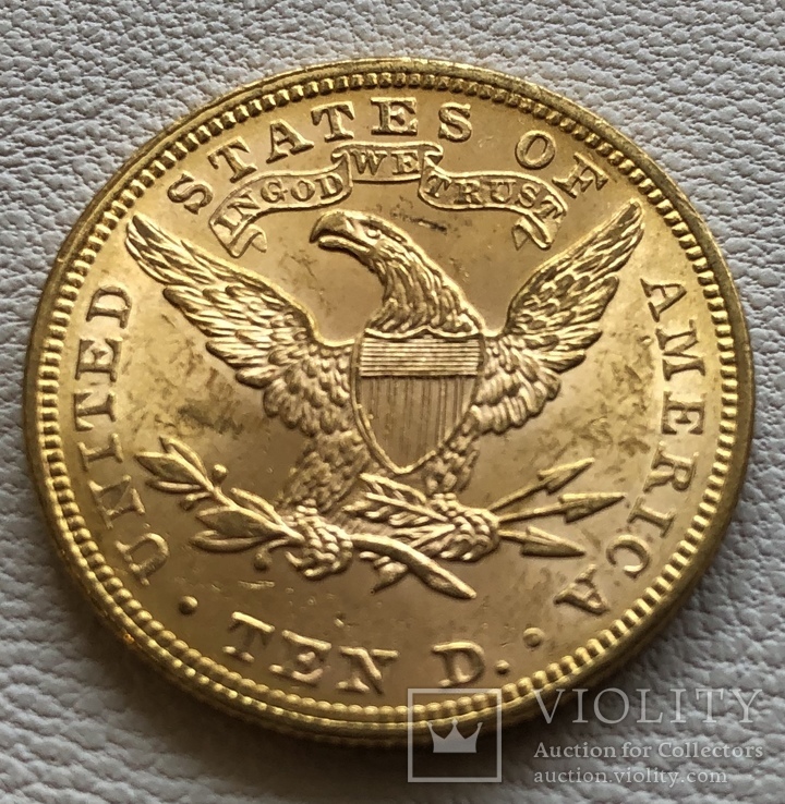 10 $ 1894 год США золото 16,7 грамм 900’, фото №3