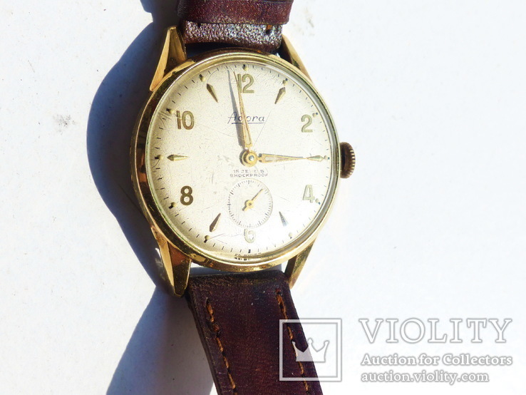 Брендовые часы adora 15 jewels shockproof AU20. Швейцария, фото №2