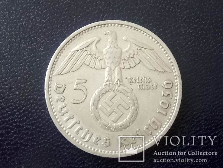 5 марок 3 рейх. 4шт. 1936,1937,1938,1939, фото №4