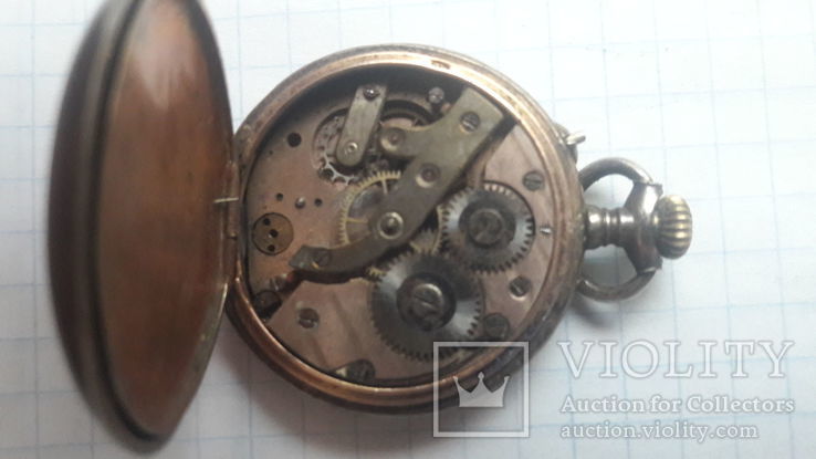 Старинные маленькие корманные часы VINTALE серебро, фото №7