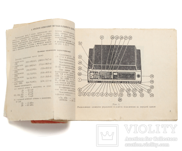 Руководство по эксплуатации к Мелодия 106 стерео (MELODIJA 106A H-42 STEREO) Октябрь 1983, фото №3