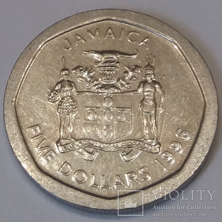 Ямайка 5 доларів, 1996