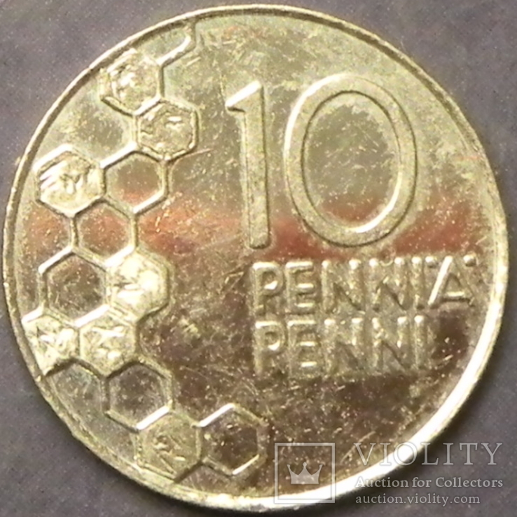 10 пенні Фінляндія 2000 (в Фінляндії вже євро), фото №3