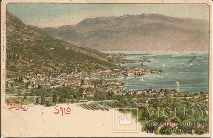 Открытка 1900-е Италия Сало, Брешия, фото №2