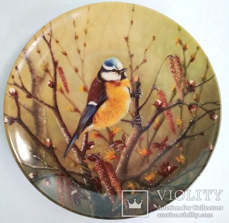 ‘‘Птицы’’ декоративная коллекционная тарелка Германия фарфор ‘‘Bradex’’, фото №2