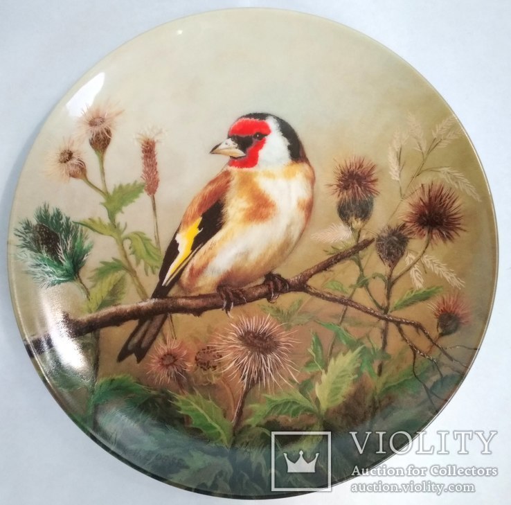 ‘‘Птичка’’ декоративная коллекционная тарелка Германия фарфор ‘‘Bradex’’, фото №2