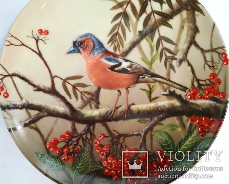 ‘‘Птицы’’ декоративная коллекционная тарелка Германия фарфор ‘‘Bradex’’, фото №4