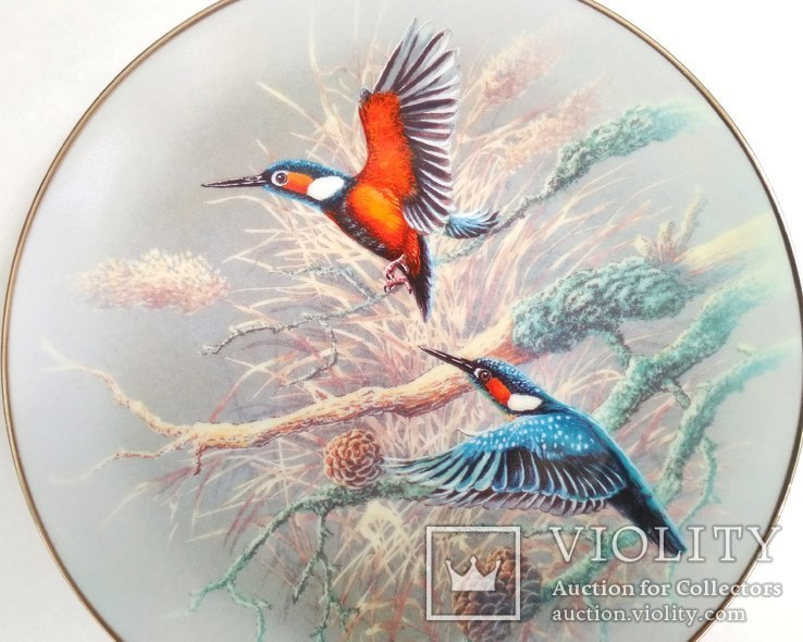 ‘‘Птицы’’ декоративная коллекционная тарелка Германия фарфор ‘‘Bradex’’, фото №4