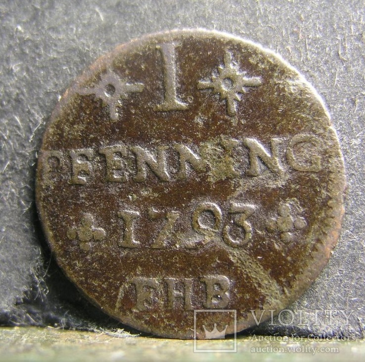 Росток 1 пфенниг 1793, фото №3