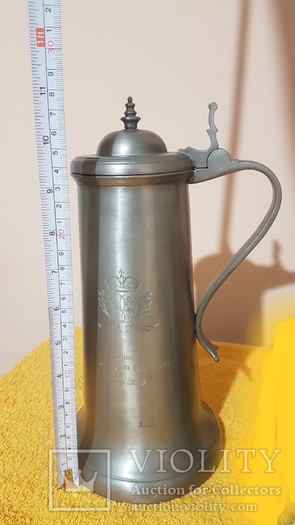 Пивная кружка 1400 ml, олово, фото №2