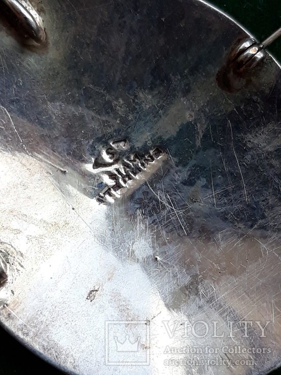 Серебряная брошь в эмалях, Сиам, фото №6