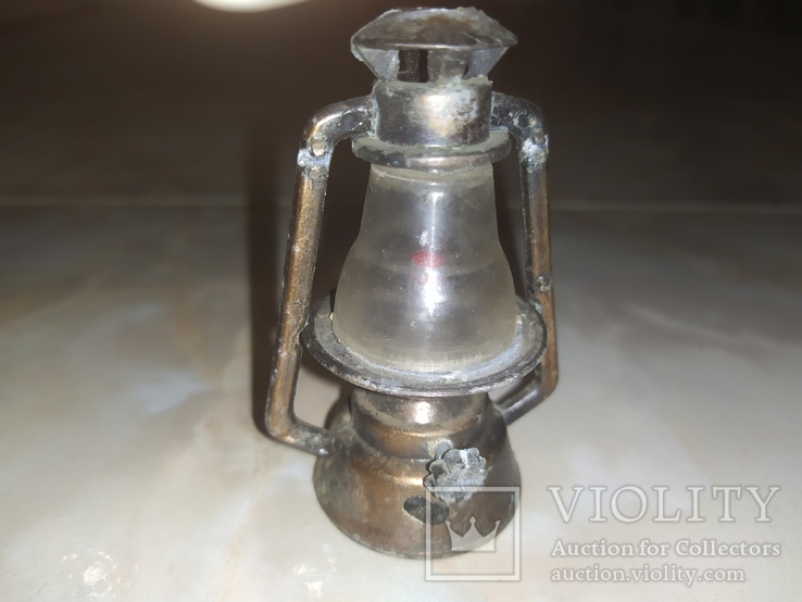 Керосиновая лампа коллекционная миниатюра металл точилка