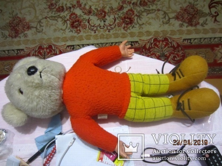 Винтажная плюшевая кукла "Rupert" Talking box  Burbank Toys