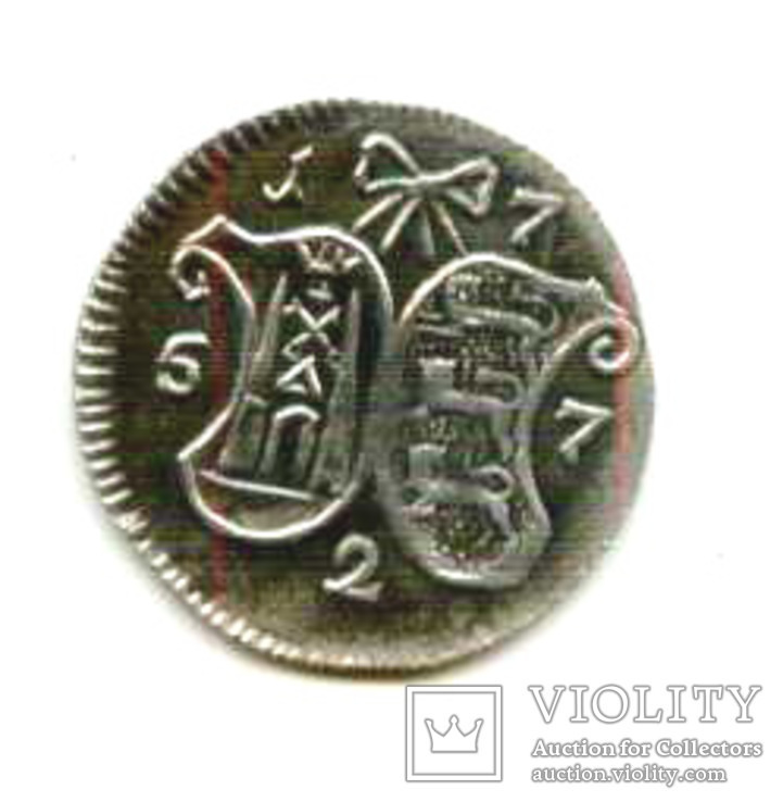 Ливонез 1757, серебро, копия, фото №3