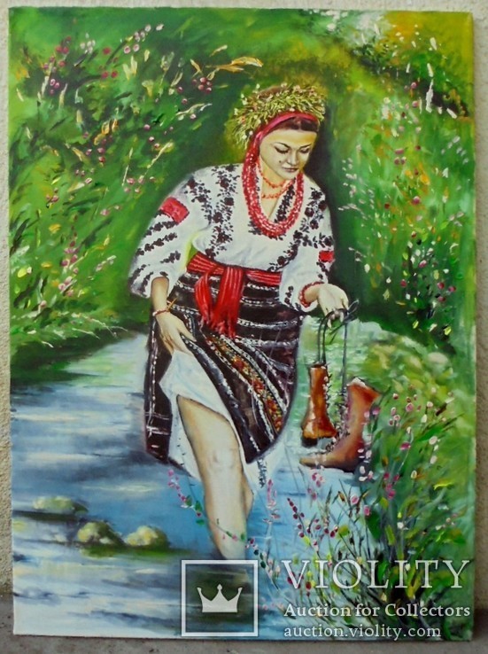 "Украиночка", холст, масло, 100х70 см, Березин С., фото №2