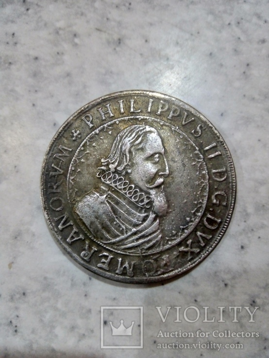 Иностранная монета 1570-1580 годы Филипп2 копия монеты, фото №2